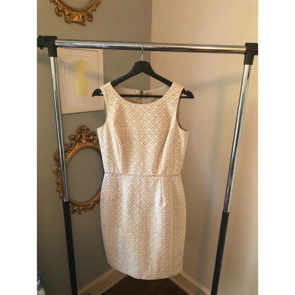 Cremieux Lace Overlay Dress Size 6 - Picture 1 of 5